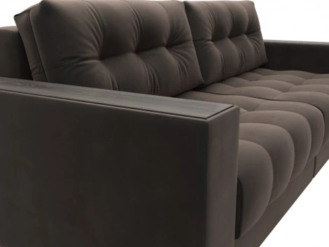 Диван прямой с декором Лига-049 НПБ Лига Диванов (Велюр) арт.128391