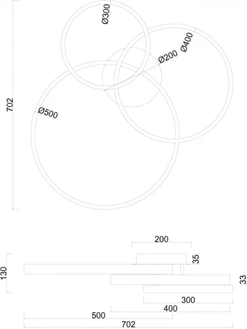 Потолочная люстра Arte Lamp Sierra A2426PL-3BK (LED, 220V, пульт управления)