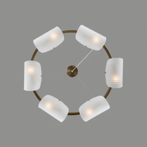 Подвесной светильник Lumion Fioro 6571/6 медный/белый/металл/стекло E14 6*60W 220V (на тросе)