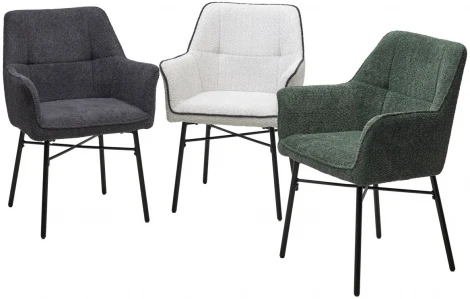 Стул AGIRA UF998-16 темно-серый, букле / черн. каркас / Товарный знак DISAUR