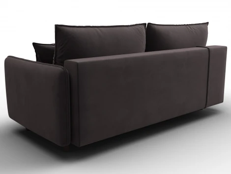 Диван прямой Лига-064 НПБ (ДСП/Дерево/Велюр/Коричневый) Лига Диванов 134779