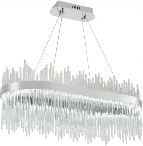 Подвесная люстра с таймером Natali Kovaltseva Smart Нимбы LED LAMPS 81265 (220V, хрусталь, пульт управления, управление смартфоном, на тросе)