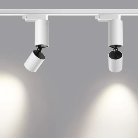 Светильник трековый однофазный трехжильный Novotech Tubo 359320 белый LED 10W 220V 3000K 1100Лм (круглые)