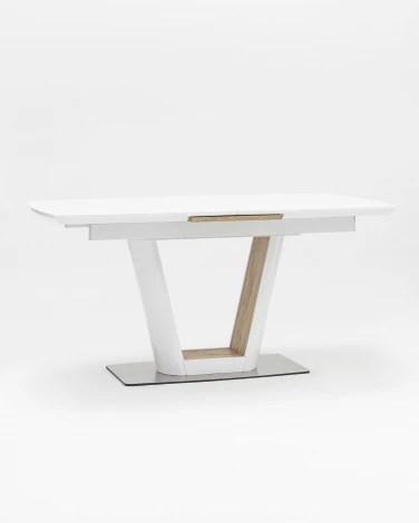 Стол обеденный Stool Group Атланта раскладной 160-200*90 глянцевый белый УТ000002660