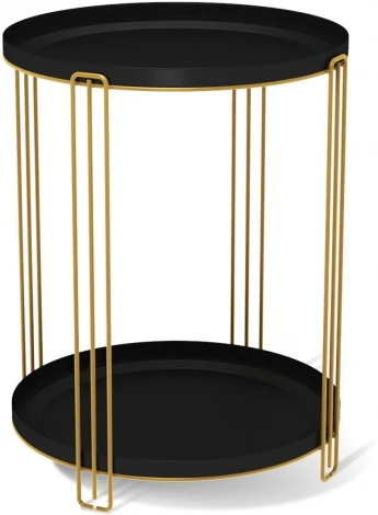 Столик журнальный Sheffilton SHT-CT31 золото/черный муар от фабрики Sheffilton