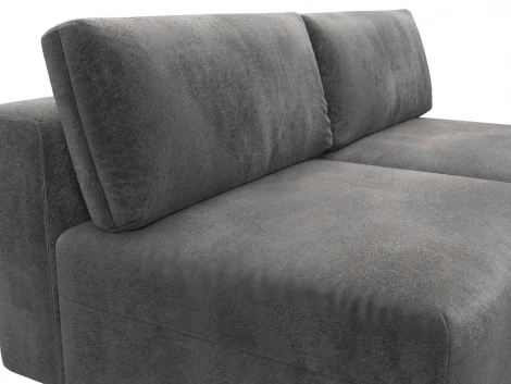 Диван прямой модульный Лига-060 НПБ (ЛДСП,Брус,Фанера/Пластик/Велюр/Серый) Лига Диванов 129458