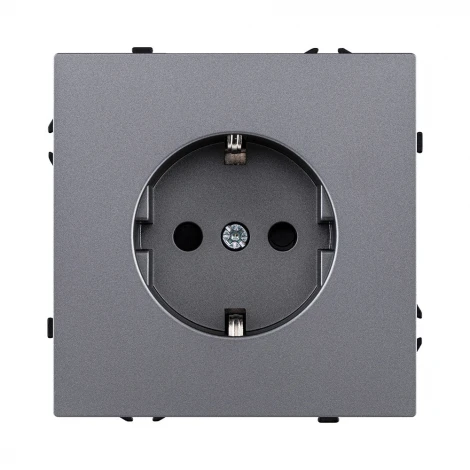 Розетка штепсельная SCHUKO 16A/250 В серый Kollinger Eclipse EC-014GY