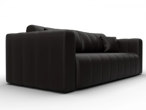 Диван прямой Лига-062 НПБ (ДСП,Фанера,ХДФ/Пластик/Экокожа/Коричневый) Лига Диванов 130272