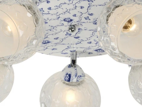 Потолочная люстра IDLamp Zeta 876/5PF-Whiteblue