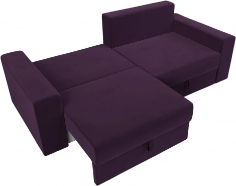Диван прямой Мэдисон (Фиолетовый,Бежевый/Велюр) Лига Диванов арт.105754