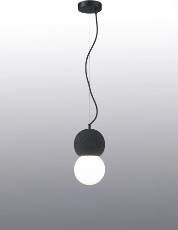 Подвесной светильник iLamp Foxtrot 10694P/1-D100 BK-WH (220V, на тросе, шарики)