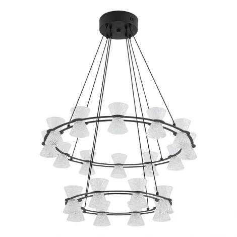 Люстра подвесная Lumion Vinora 8341/70L черный/прозрачный металл/акрил LED 70W 3000K 220V VINORA