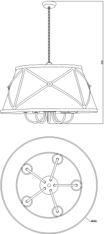 Подвесная люстра Moderli Berta V1260-5P (220V, на цепи, круглые)