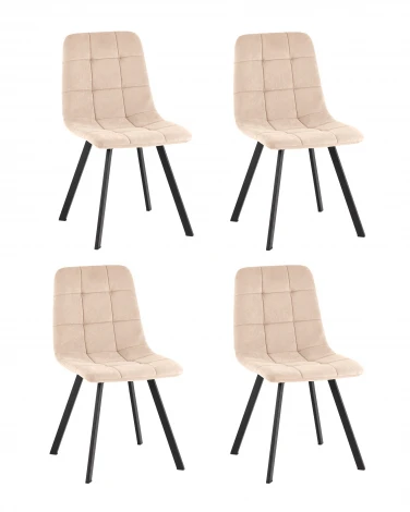 Стул Одди Original Square велюр бежевый (набор 4 шт) Stool Group УТ000042520