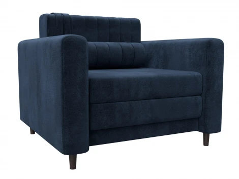 Кресло Лига-070 (ЛДСП,Брус,Фанера/Дерево/Велюр/Синий) Лига Диванов 132553