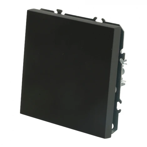 Выключатель одноклавишный (черный уголь, soft touch) Stekker Эмили 49839