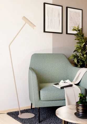 Торшер светодиодный Eglo Caminia 901155 1х5W (GU10-LED) сталь, песочный, браширован латунь