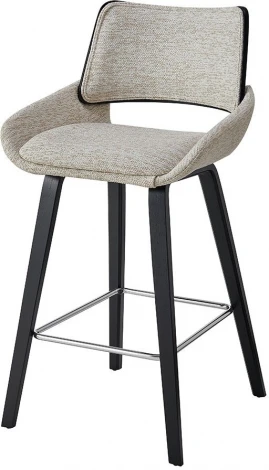 Стул полубарный ESF JY3174X-1109-4 бежевый #OTE TOPIC103/черный/Ткань,Шпон,Дерево