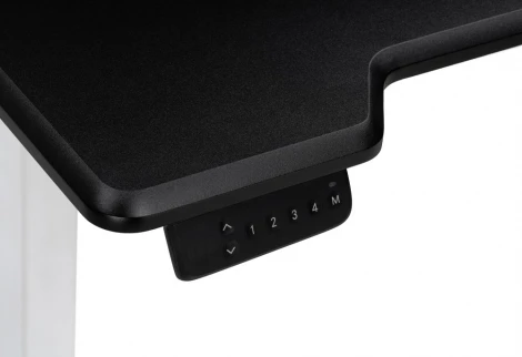 Компьютерный стол Маркос с механизмом подъема 120 (Маркос с механизмом подъема 120х75х75 черная шагрень / белый) Notta арт.578400
