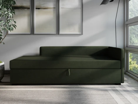 Диван-кровать Arsko Велес Угол правый велюр зеленый