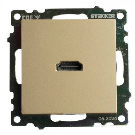 Розетка HDMI (золото) Stekker Катрин 50060