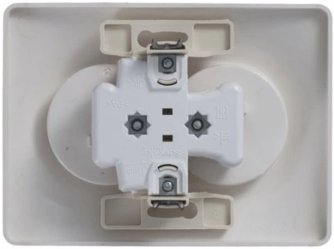 Розетка встраиваемая двойная без заземления (титан) Systeme Electric Glossa GSL000420