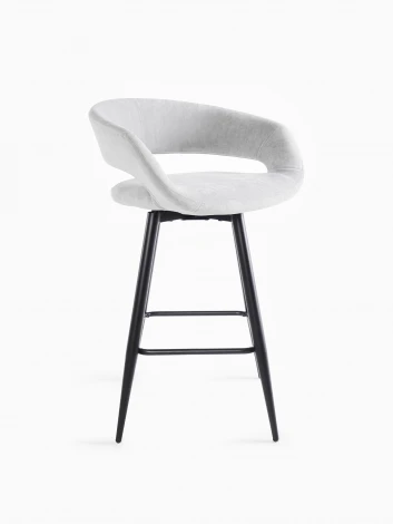 Стул барный МАМАДОМА Барни Р 700, Черный/Grey Lux b22