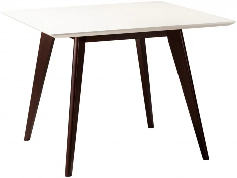 Стол R-Home Лунд 860*860 Белый Темный орех