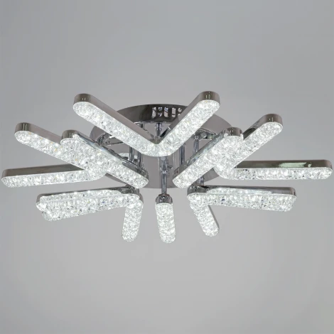 Потолочная люстра светодиодная на штанге с пультом с регулировкой цветовой температуры, яркости и ночным режимом Reluce 13190-0.3-5+5 CR