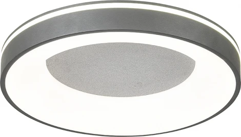 Потолочный светодиодный светильник круглый Escada Lemma 627/A LED 68Вт, металл/акрил, серебро/белый (регулировка яркости, 220V, пульт управления, круглые)