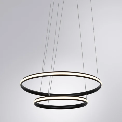 Подвесной светильник ярусный Arte Lamp Meridiana A2198SP-2BK (LED, 220V, пульт управления, на тросе)