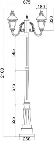 Наземный фонарь Maytoni Goiri O028FL-03BZ