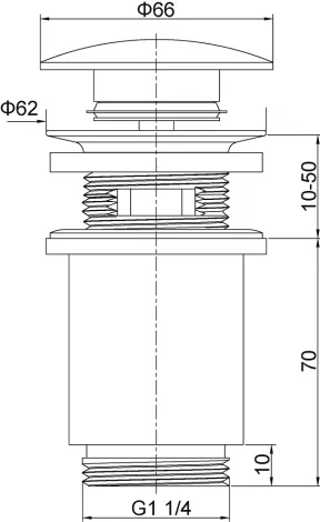 Донный клапан для раковины Timo 8011/17