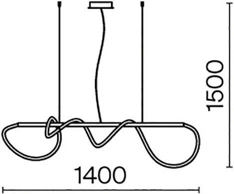 Подвесной светильник с гибким неоном светодиодный Maytoni Tau MOD166PL-L30G3K (220V, на тросе)