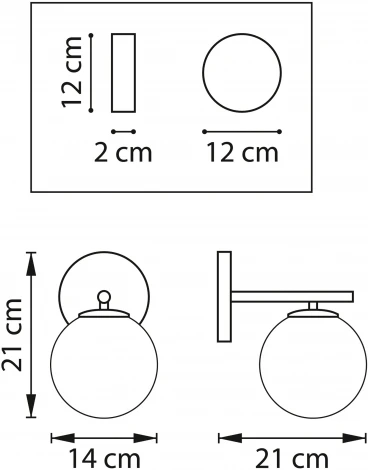 Бра Lightstar Croco 815513 (220V, шар)
