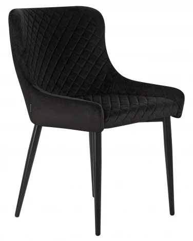 Стул обеденный RICHARD (черные матовые ножки, черный велюр (V108-77))