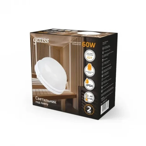 Настенно-потолочный светильник Gauss НБП 926602106 (LED, 220V, круглые, IP54)