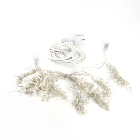 Светодиодная гирлянда Feron 48172 CL18 занавес 1,5*1,5м + 3м мультиколор плавная смена цветов, c питанием от сети, прозрачный шнур