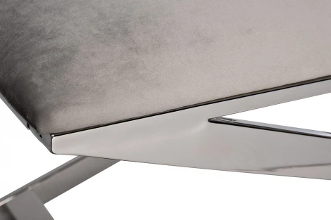 Банкетка Garda Decor 47ED-019BAN-SVSER (Хром/Серый)