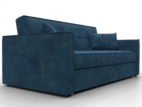 Диван прямой Лига-104 (160) (ЛДСП,Брус,Фанера,Велюр/Синий) Лига Диванов 134882