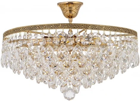 Потолочная люстра на штанге Arti Lampadari Castellana Gold Castellana E 1.3.46.608 G (220V, хрусталь)