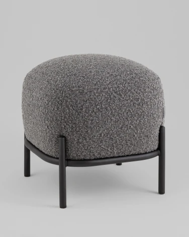 Пуф Стоун ткань букле тёмно-серый Stool Group арт.УТ000040004