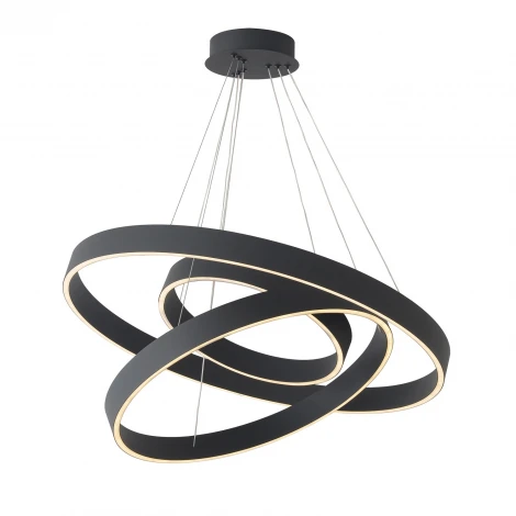 Подвесной светильник светодиодный кольцо с пультом Crystal Lux TRON SP158W LED BLACK