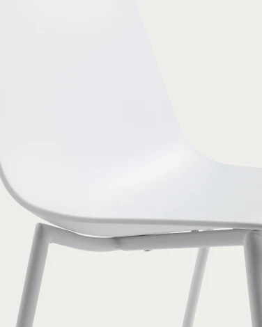 Обеденный стул La Forma (ex Julia Grup) Whatts (Белый/ Полипропилен,Металл,Пластик,Сталь)