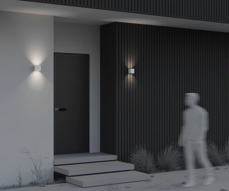 Настенный светильник уличный Maytoni Fulton O572WL-L6W (LED, 220V, куб, IP54)