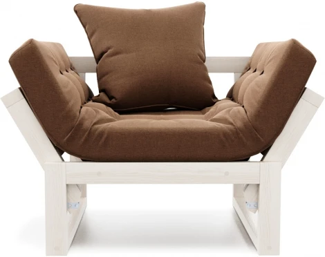 Кресло Arsko Амбер беленый дуб коричневая рогожка