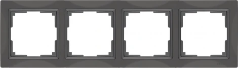 Рамка на 4 поста (серо-коричневый, basic) W0042007 (a051295)