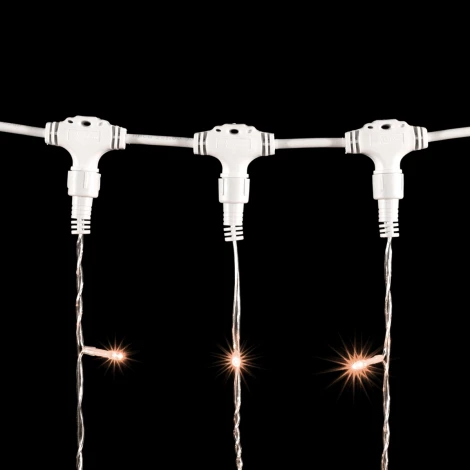 Гирлянда Занавес 2 x 2 м Экстра Тепло-Белый 220В, 400 LED, Провод Прозрачный ПВХ, IP54
