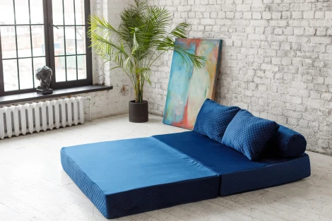 Бескаркасный диван Dreambag PuzzleBag Синий XL 4923900