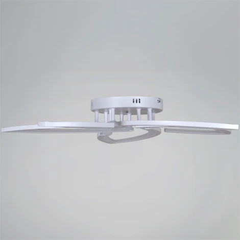 Потолочная люстра светодиодная на штанге с пультом с регулировкой цветовой температуры, яркости и с ночным режимом Reluce 54090-0.3-05 WH
